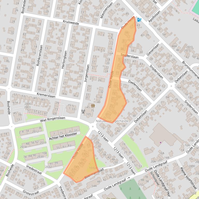 Kaart van postcodegebied 6373GH.