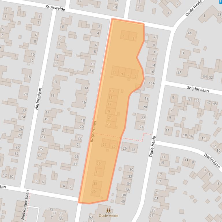 Kaart van postcodegebied 6373GK.