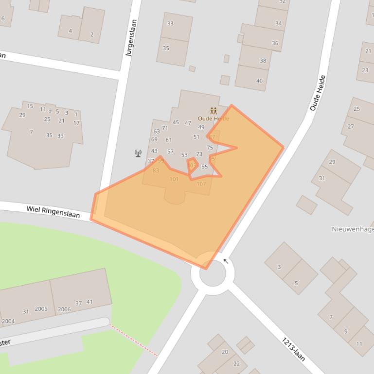 Kaart van postcodegebied 6373GM.