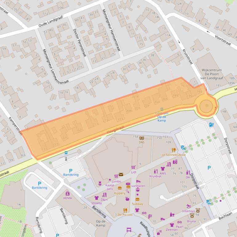 Kaart van postcodegebied 6373HT.