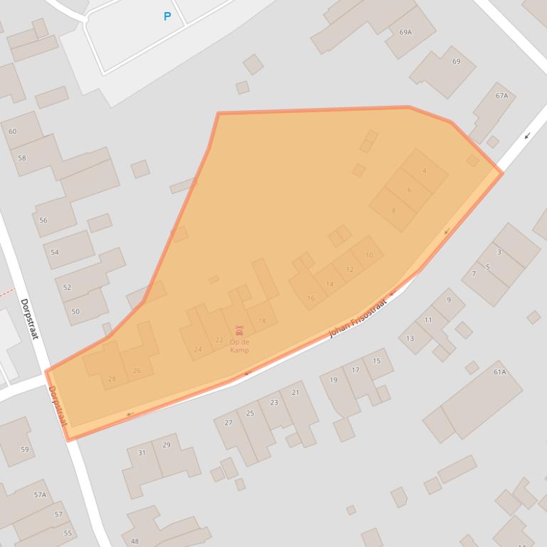 Kaart van postcodegebied 6373JJ.