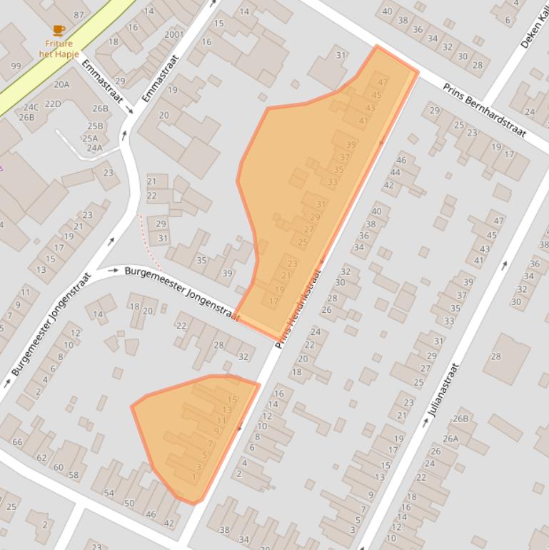 Kaart van postcodegebied 6373KD.