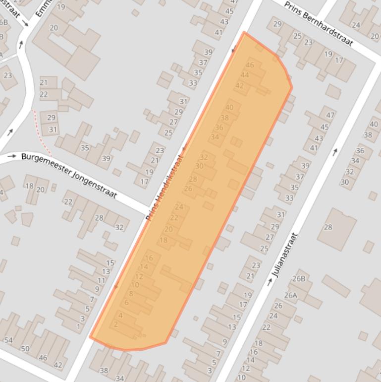 Kaart van postcodegebied 6373KE.