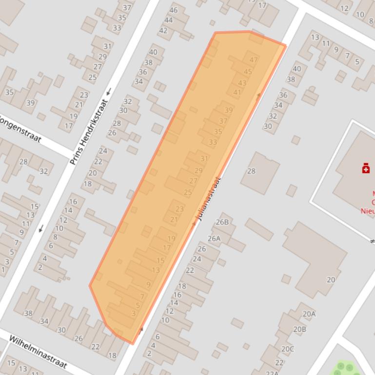 Kaart van postcodegebied 6373KG.