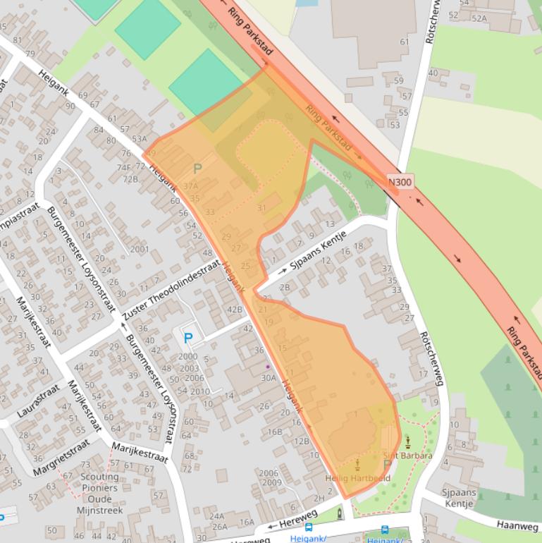 Kaart van postcodegebied 6373KM.