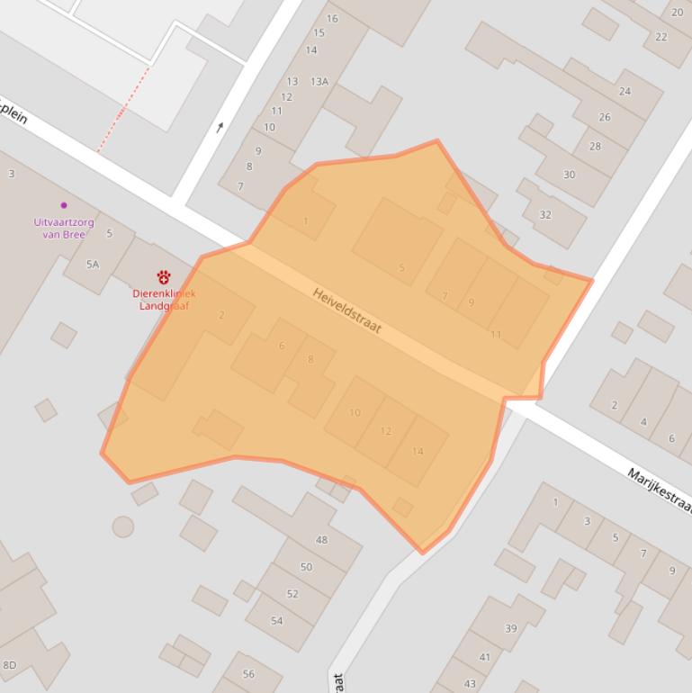 Kaart van postcodegebied 6373LE.