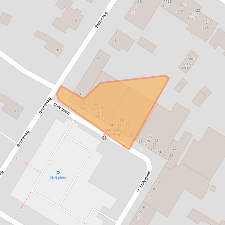 Kaart van postcodegebied 6373LJ.