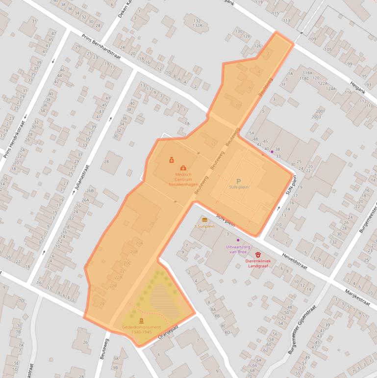 Kaart van postcodegebied 6373LL.