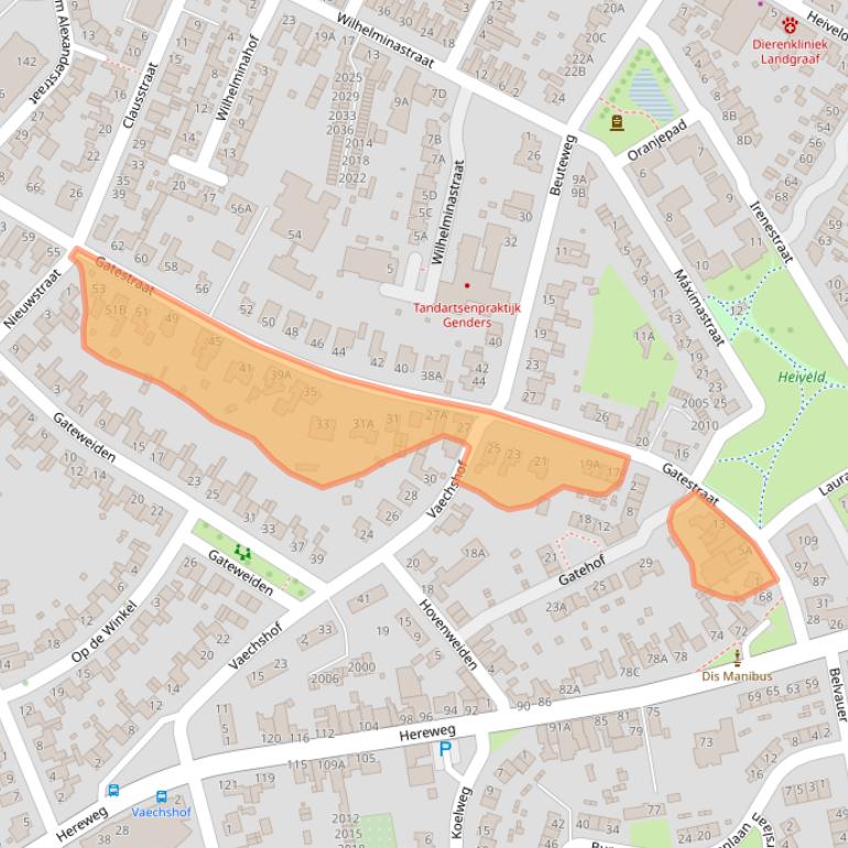 Kaart van postcodegebied 6373LN.