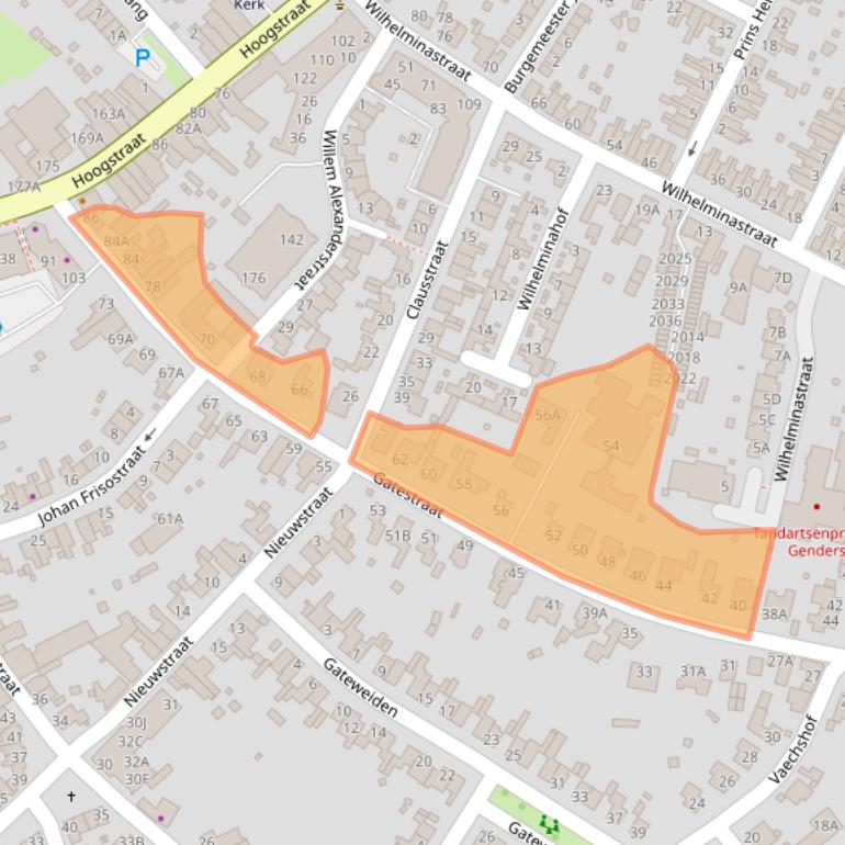 Kaart van postcodegebied 6373LS.