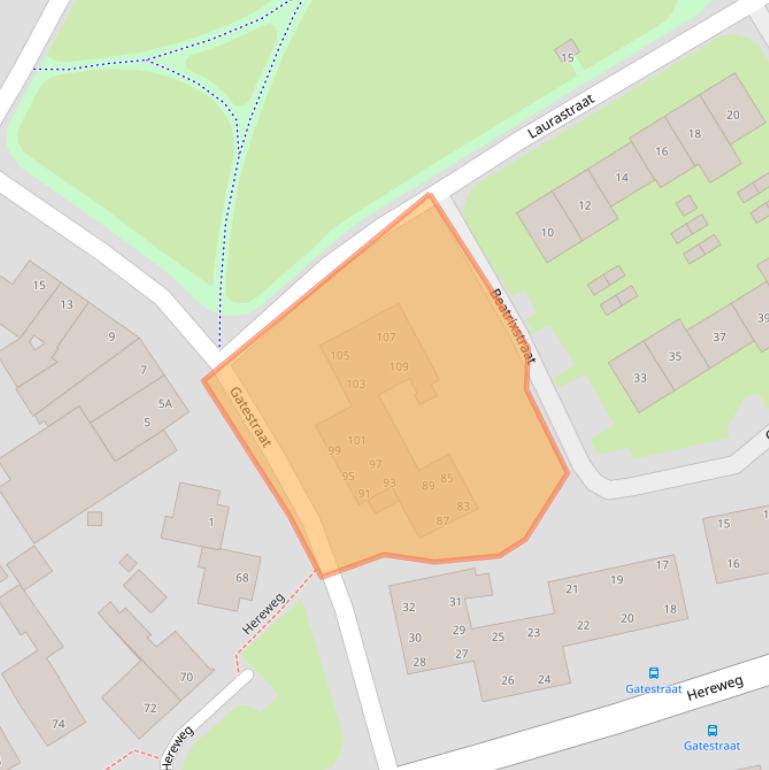 Kaart van postcodegebied 6373NB.