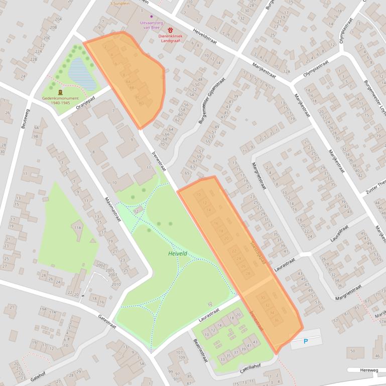 Kaart van postcodegebied 6373NK.