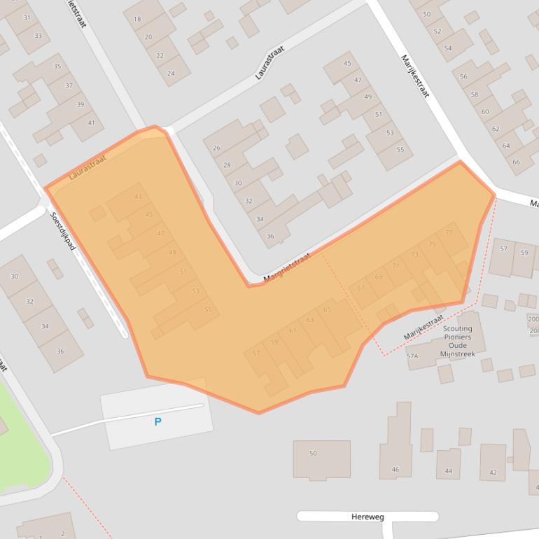 Kaart van postcodegebied 6373NN.