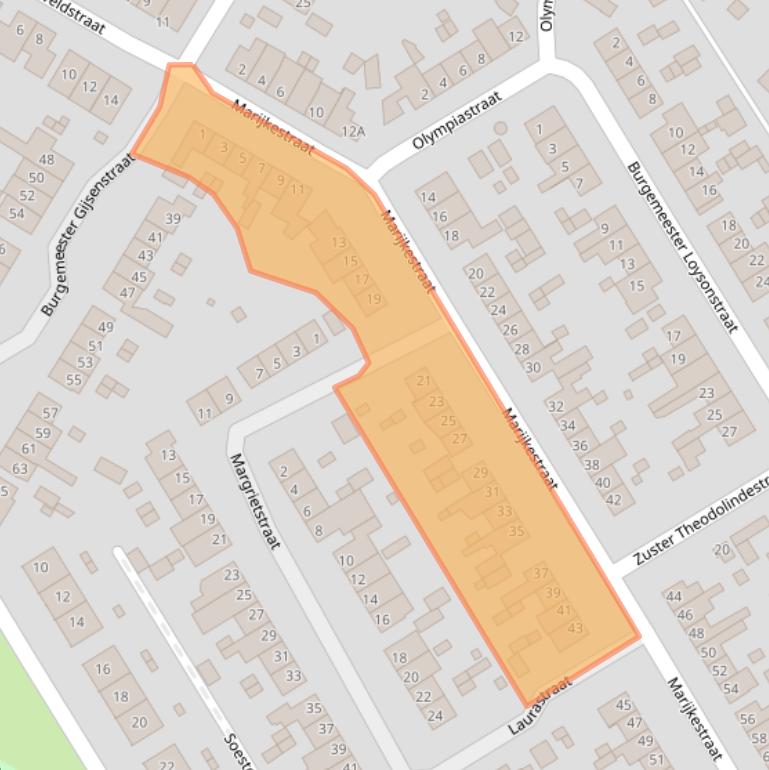 Kaart van postcodegebied 6373NR.