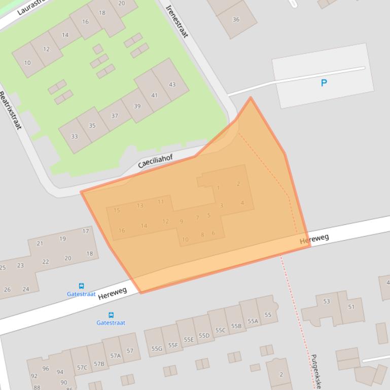 Kaart van postcodegebied 6373NX.