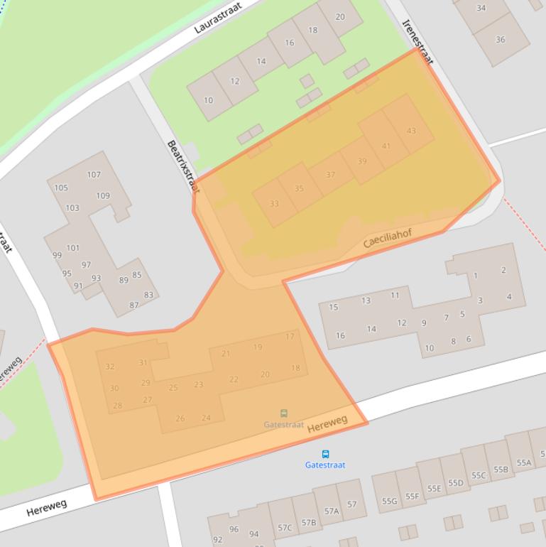 Kaart van postcodegebied 6373NZ.