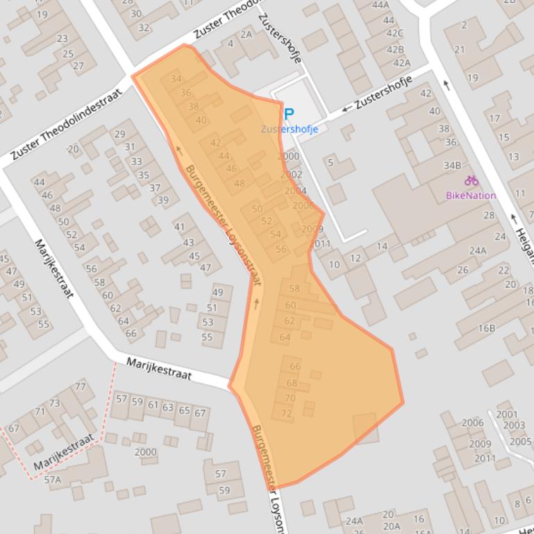 Kaart van postcodegebied 6373PD.