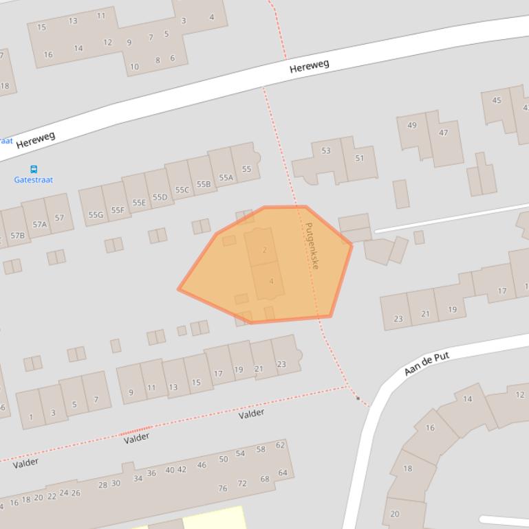 Kaart van postcodegebied 6373TD.