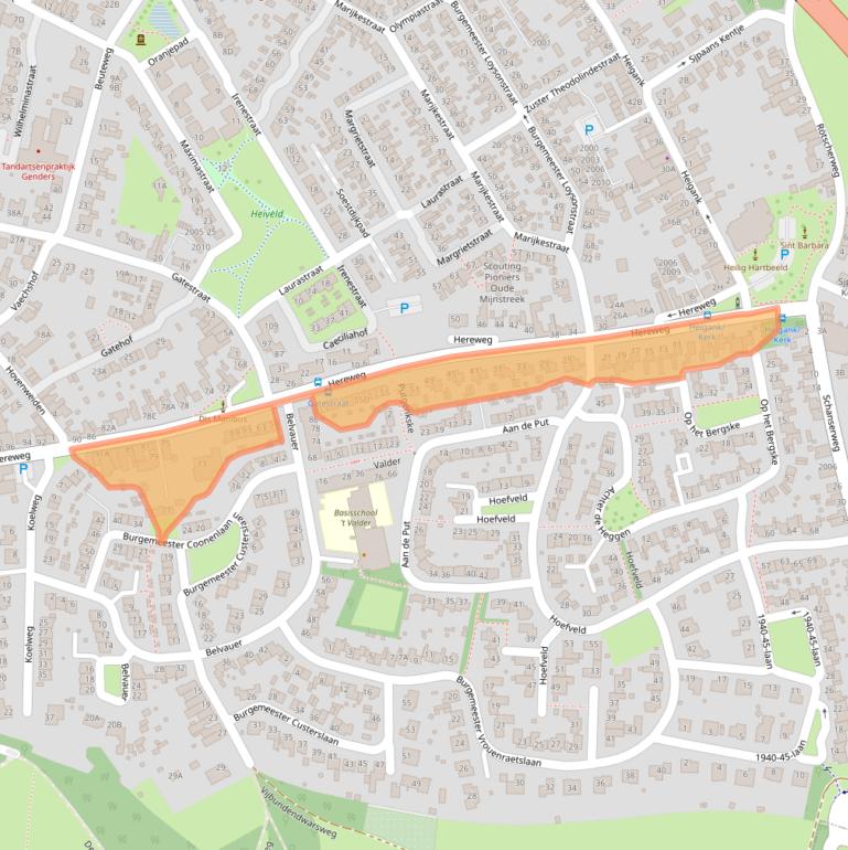 Kaart van postcodegebied 6373VE.