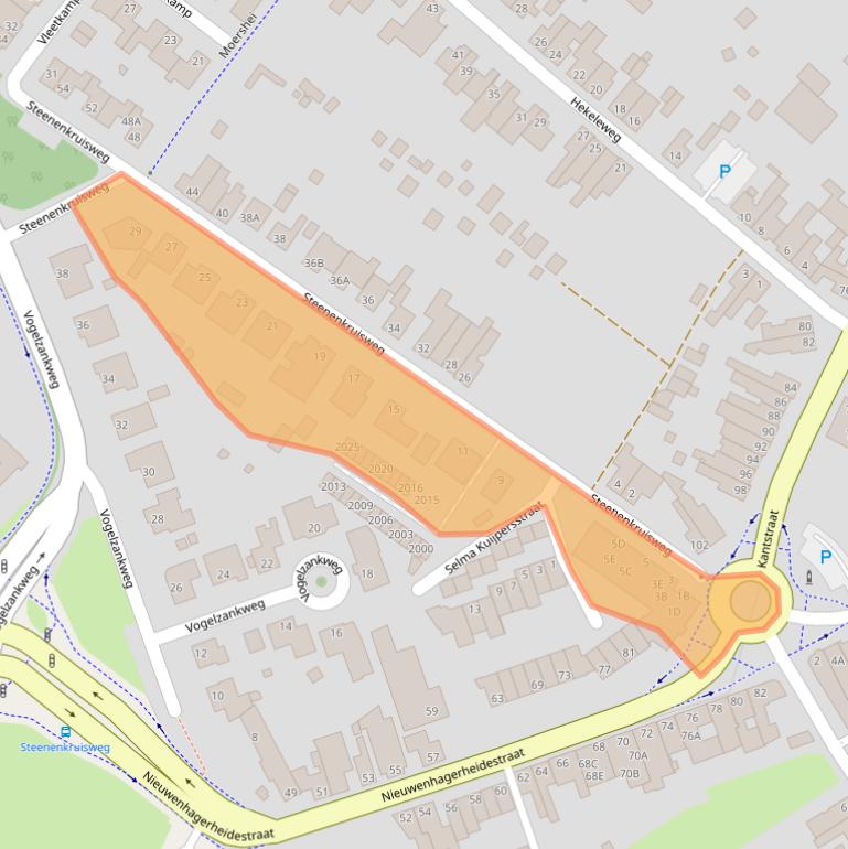 Kaart van postcodegebied 6374AA.