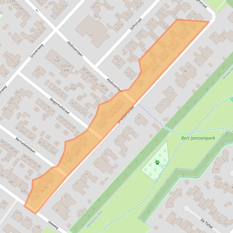 Kaart van postcodegebied 6374AT.