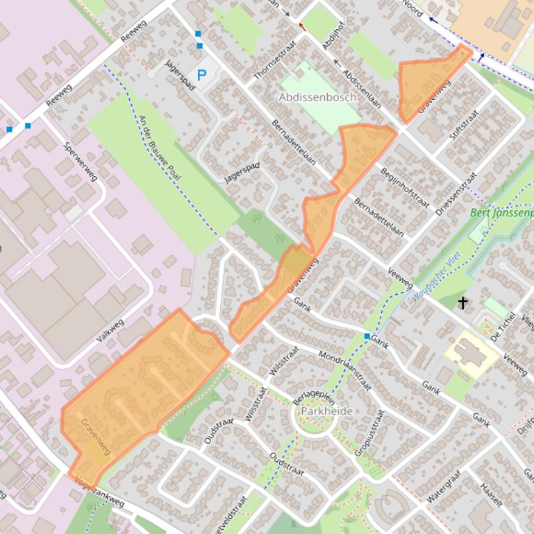 Kaart van postcodegebied 6374BA.