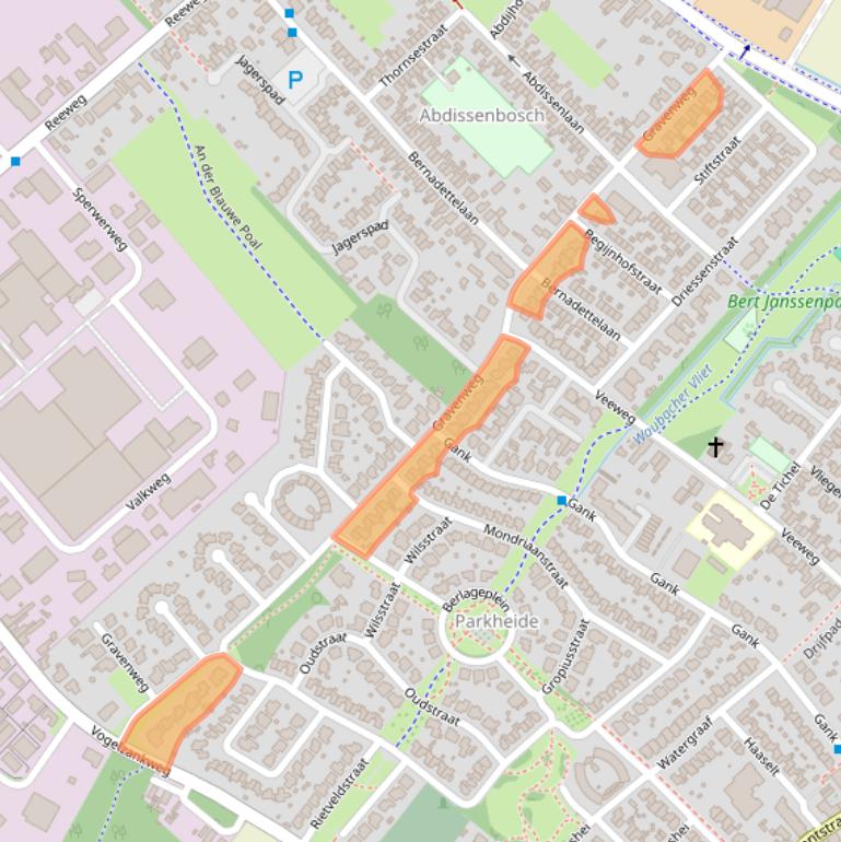 Kaart van postcodegebied 6374BB.