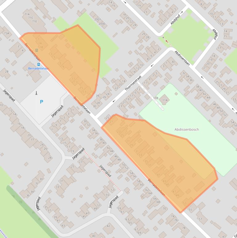 Kaart van postcodegebied 6374BC.