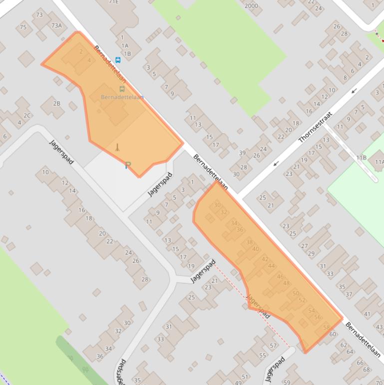 Kaart van postcodegebied 6374BE.