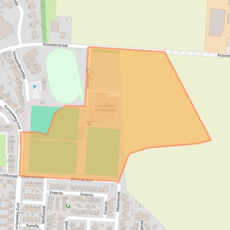 Kaart van postcodegebied 6374CM.