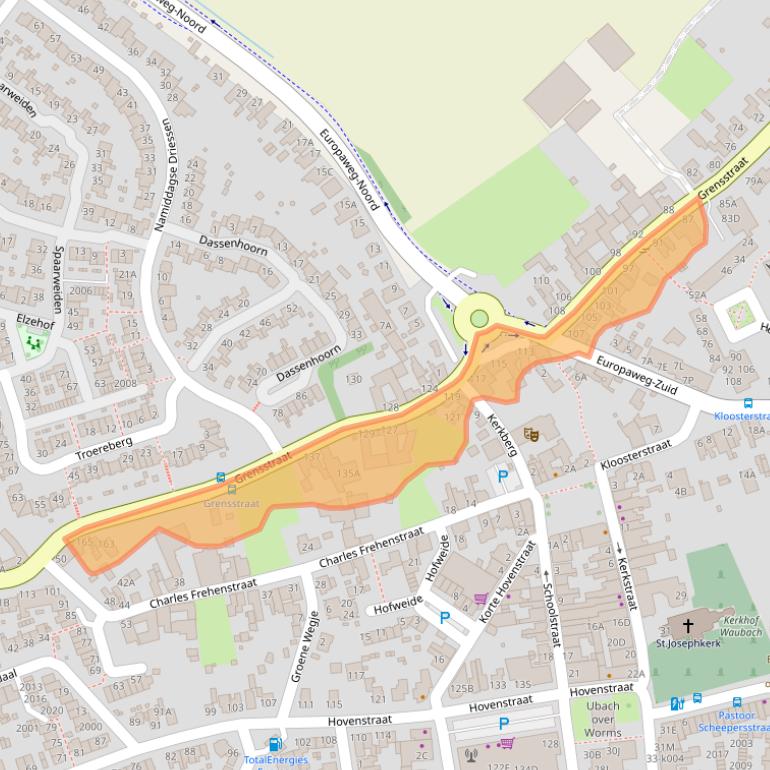 Kaart van postcodegebied 6374CR.