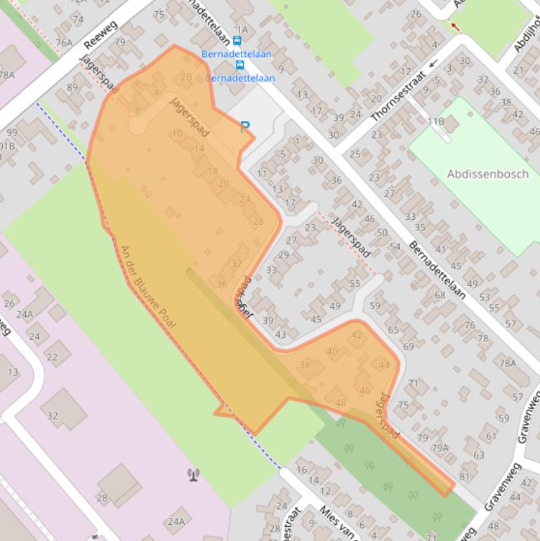 Kaart van postcodegebied 6374CZ.