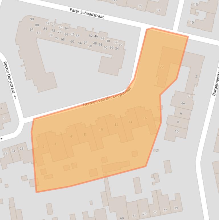 Kaart van postcodegebied 6374DT.