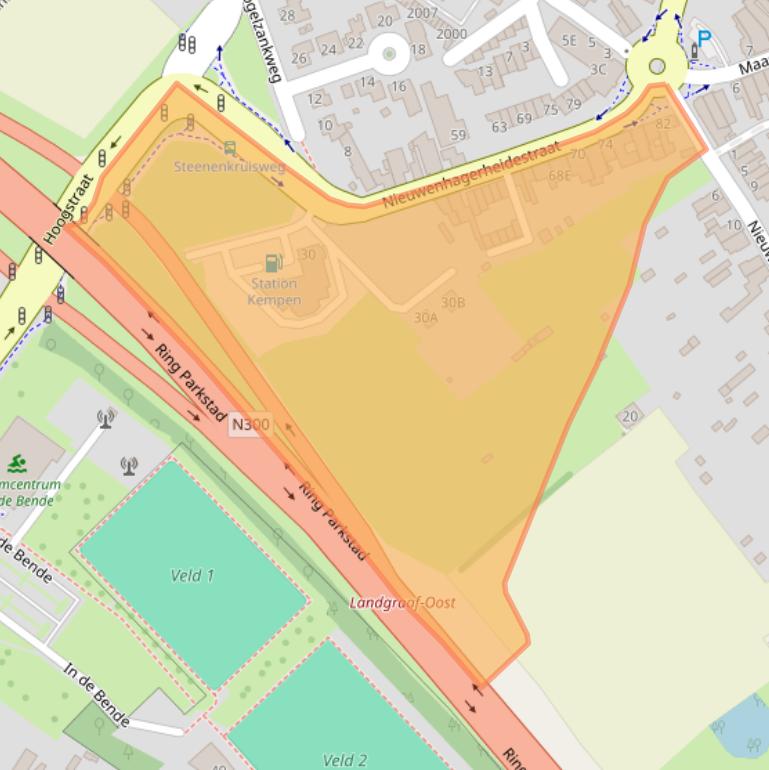 Kaart van postcodegebied 6374EC.