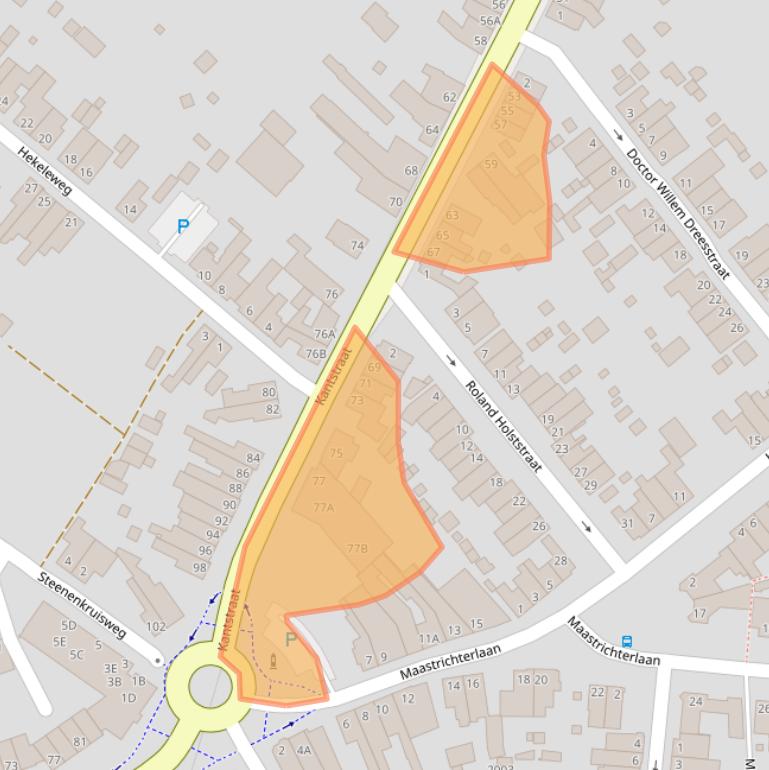 Kaart van postcodegebied 6374EG.