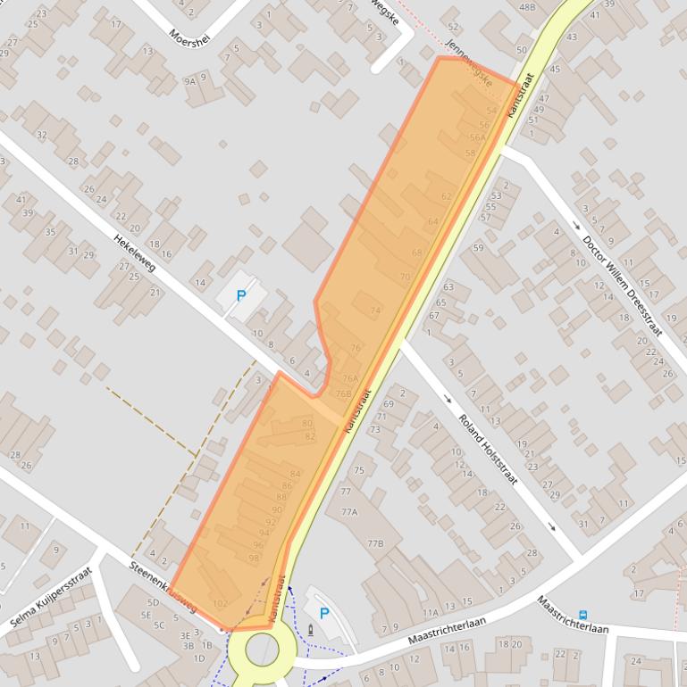 Kaart van postcodegebied 6374EJ.