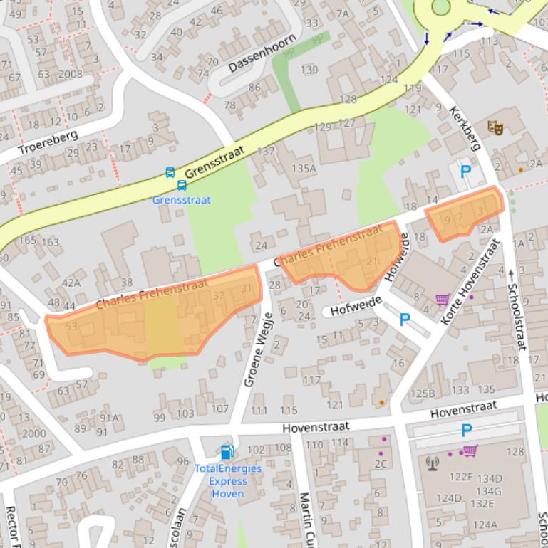 Kaart van postcodegebied 6374EK.