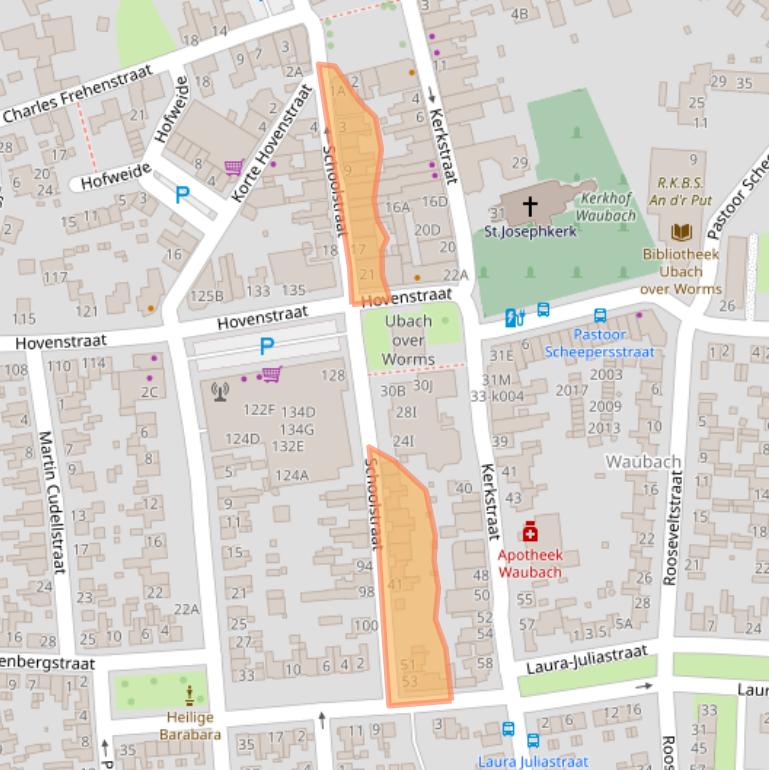 Kaart van postcodegebied 6374GD.