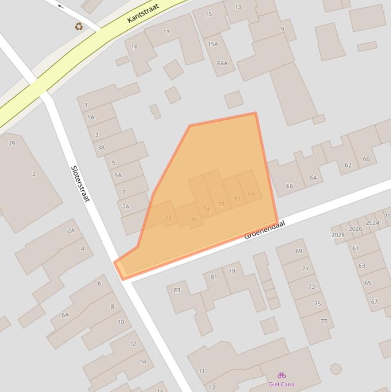 Kaart van postcodegebied 6374GM.