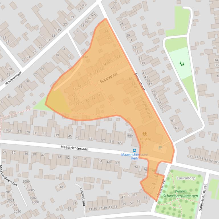 Kaart van postcodegebied 6374GS.
