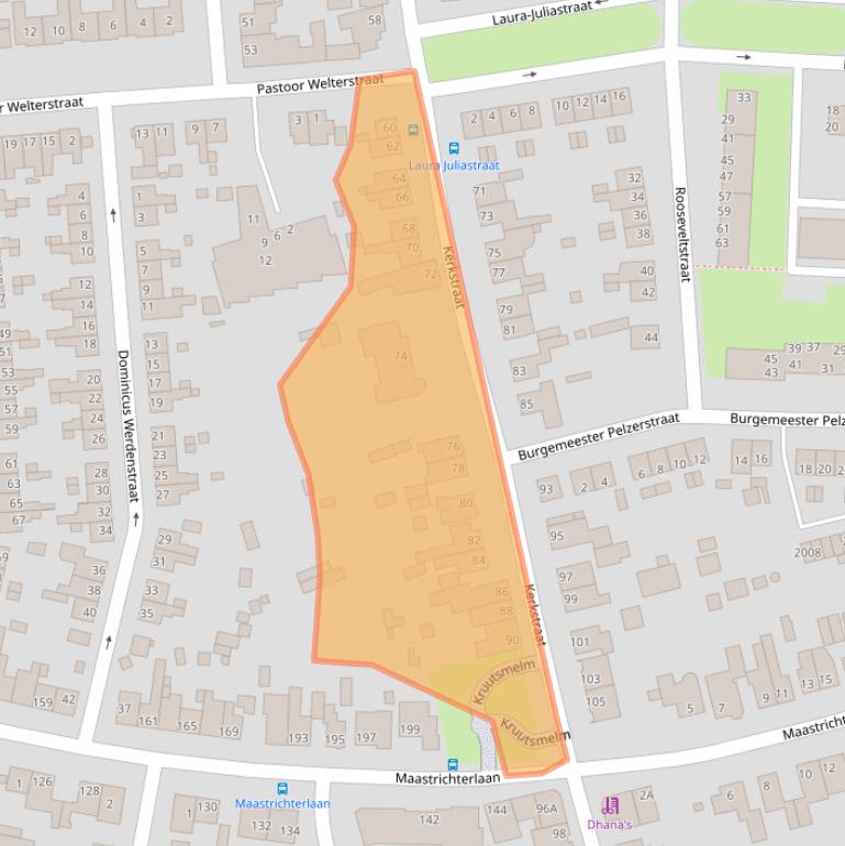 Kaart van postcodegebied 6374HN.