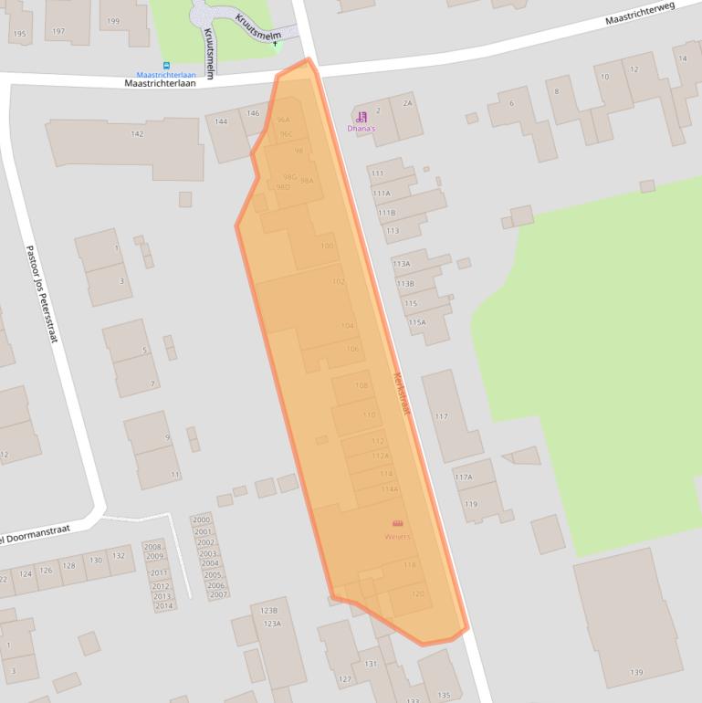 Kaart van postcodegebied 6374HP.