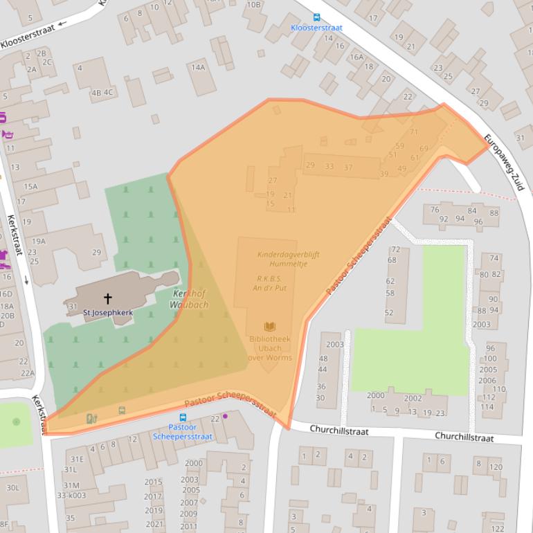 Kaart van postcodegebied 6374HR.