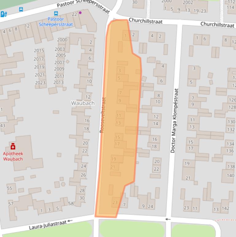 Kaart van postcodegebied 6374JA.