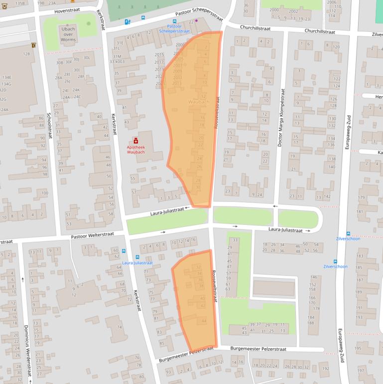 Kaart van postcodegebied 6374JC.