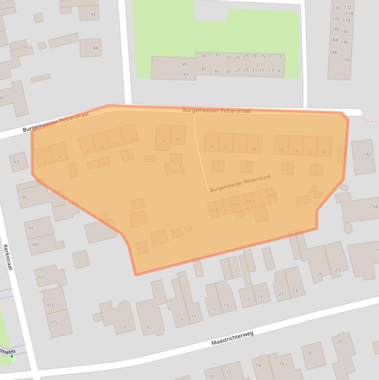 Kaart van postcodegebied 6374JJ.