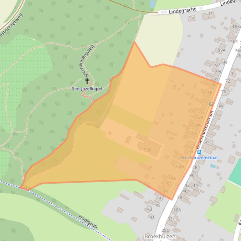 Kaart van postcodegebied 6374LJ.