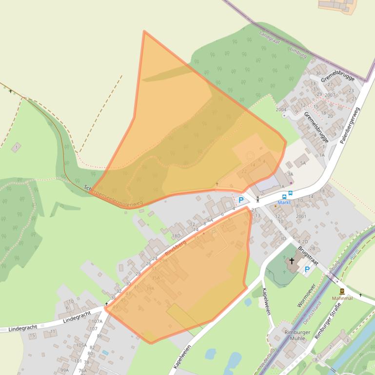 Kaart van postcodegebied 6374LP.