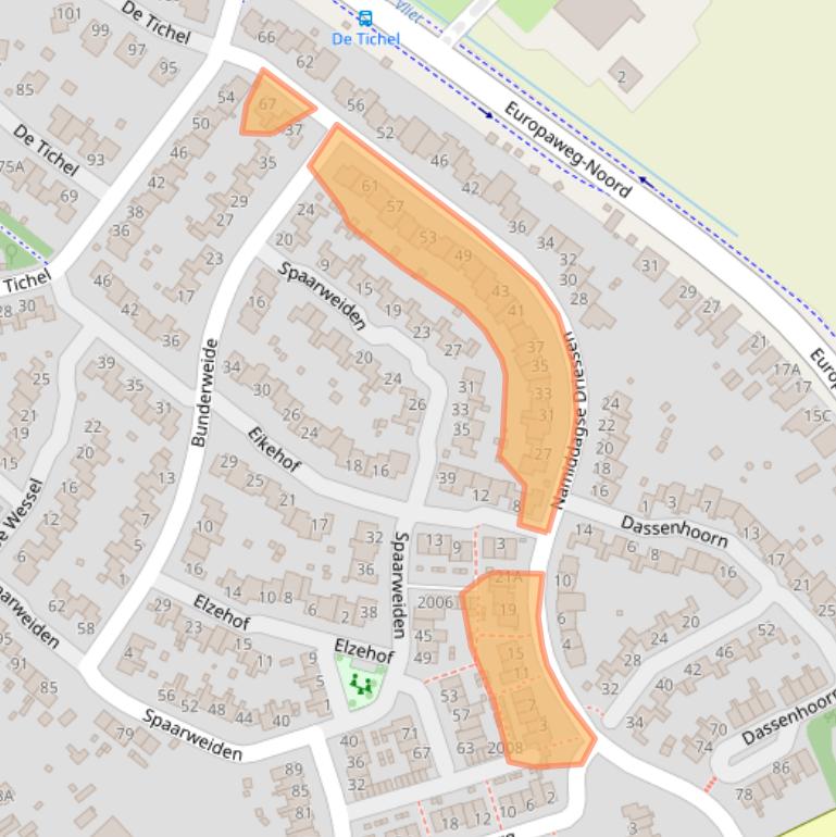 Kaart van postcodegebied 6374MS.