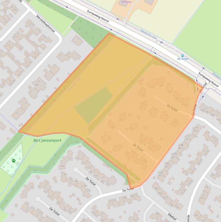 Kaart van postcodegebied 6374NG.